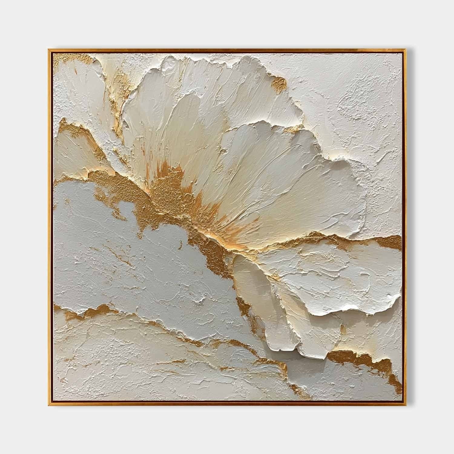 Wall Art Minimalist Textured Floral - Neutralighting