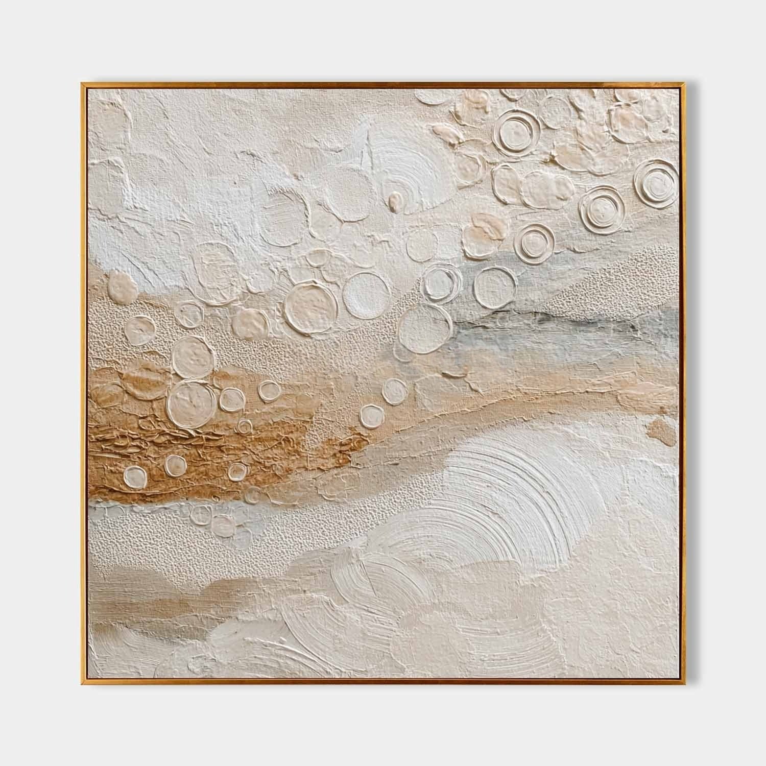 Wall Art Bubbly Texture Oil Painting - Neutralighting
