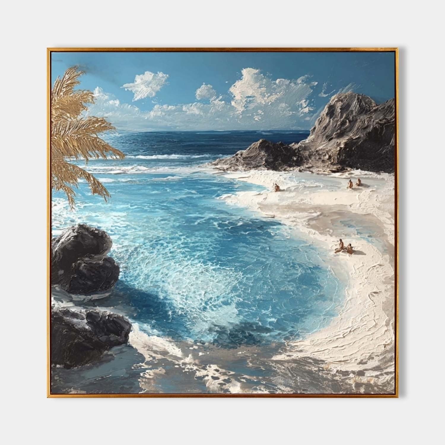 Tropical Secluded Cove Impasto Painting - Neutralighting