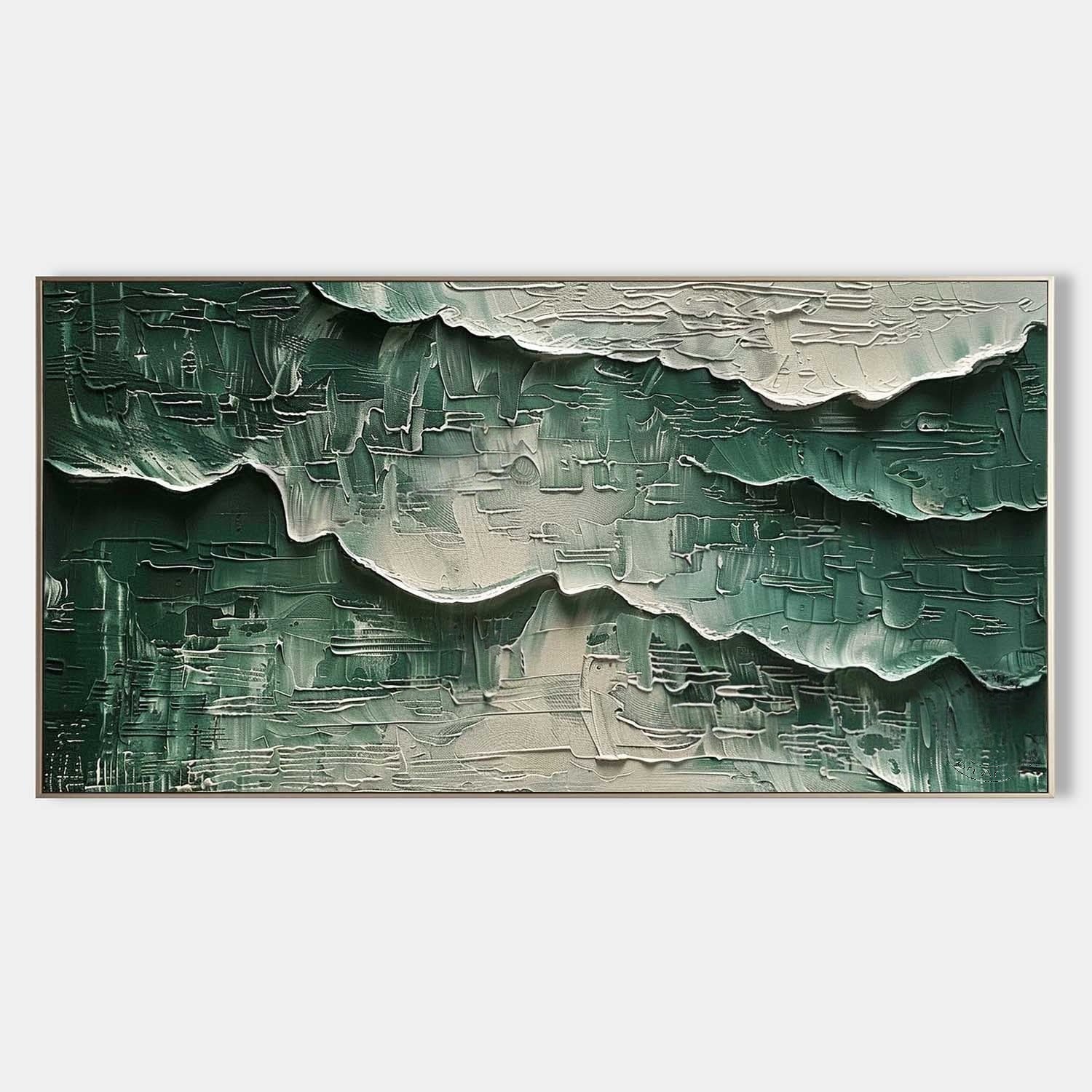 Wall Art Horizontal 3D Impasto Plaster - Neutralighting