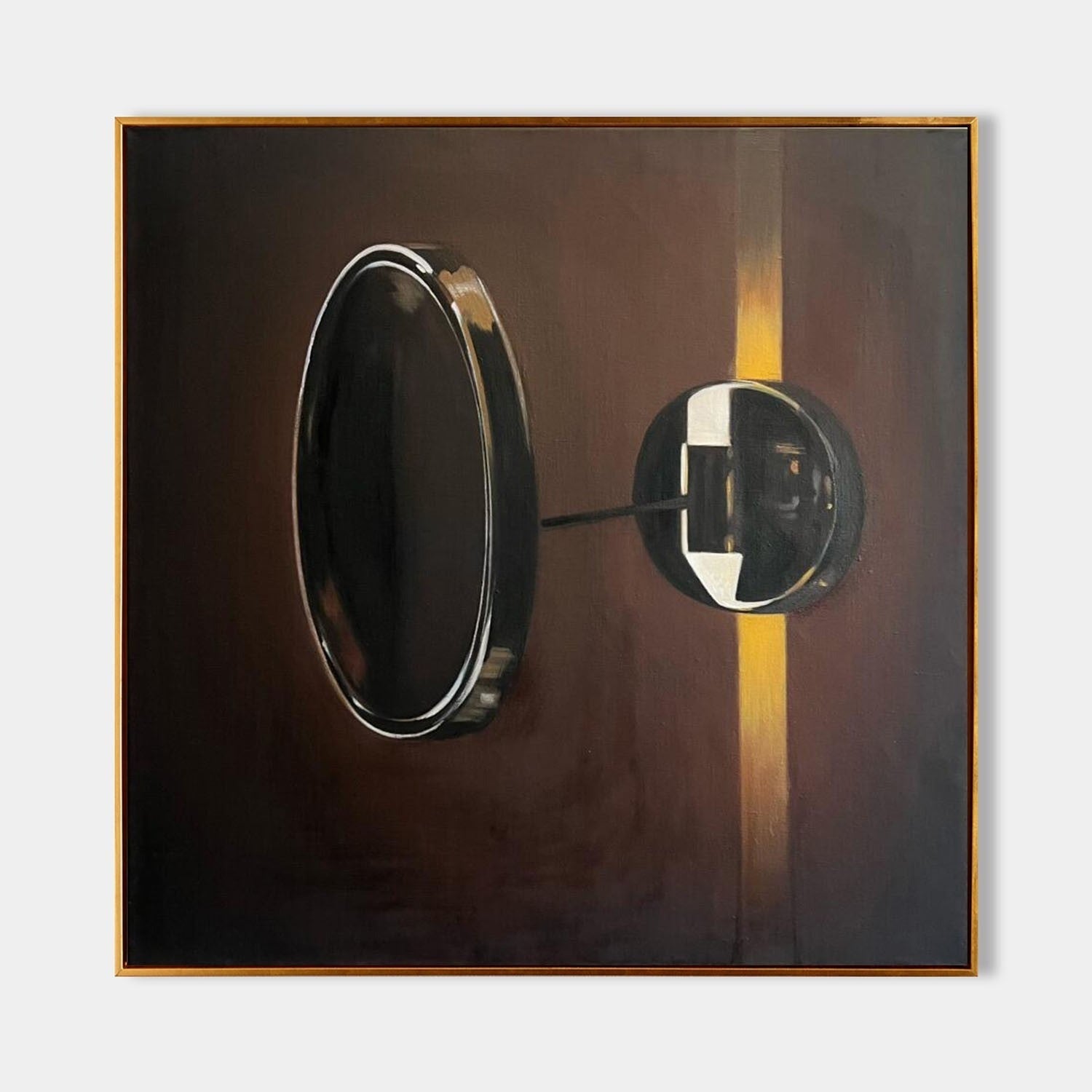 Wall Art Sleek Textured Metallic Ring - Neutralighting