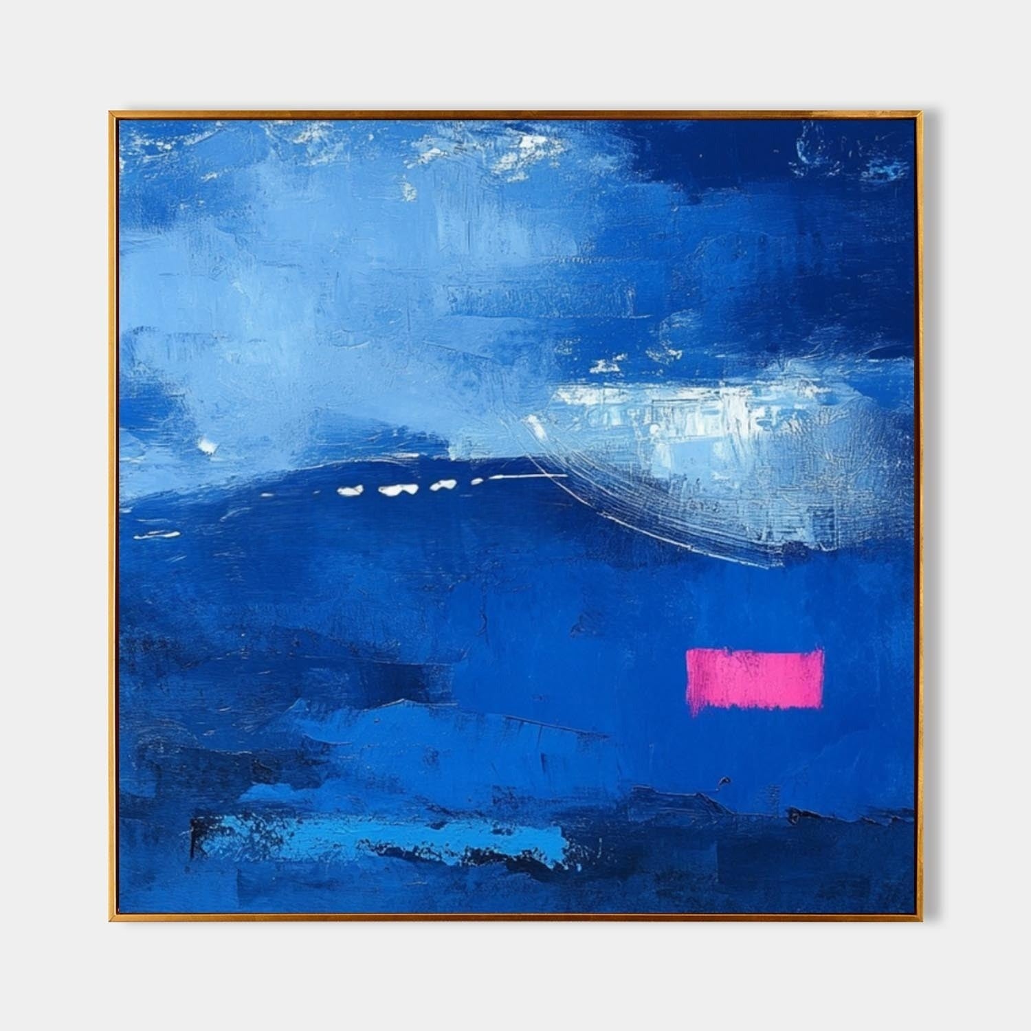 Wall Art Calming Textured Deep Blue - Neutralighting