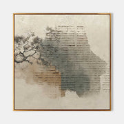 Wall Art Minimalist Textured Tree Brick - Neutralighting