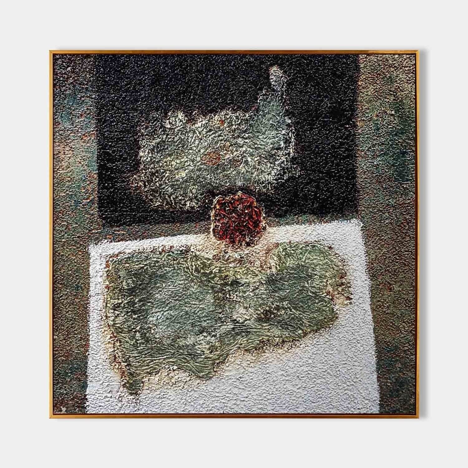 Wall Art Square Impasto Still Life - Neutralighting