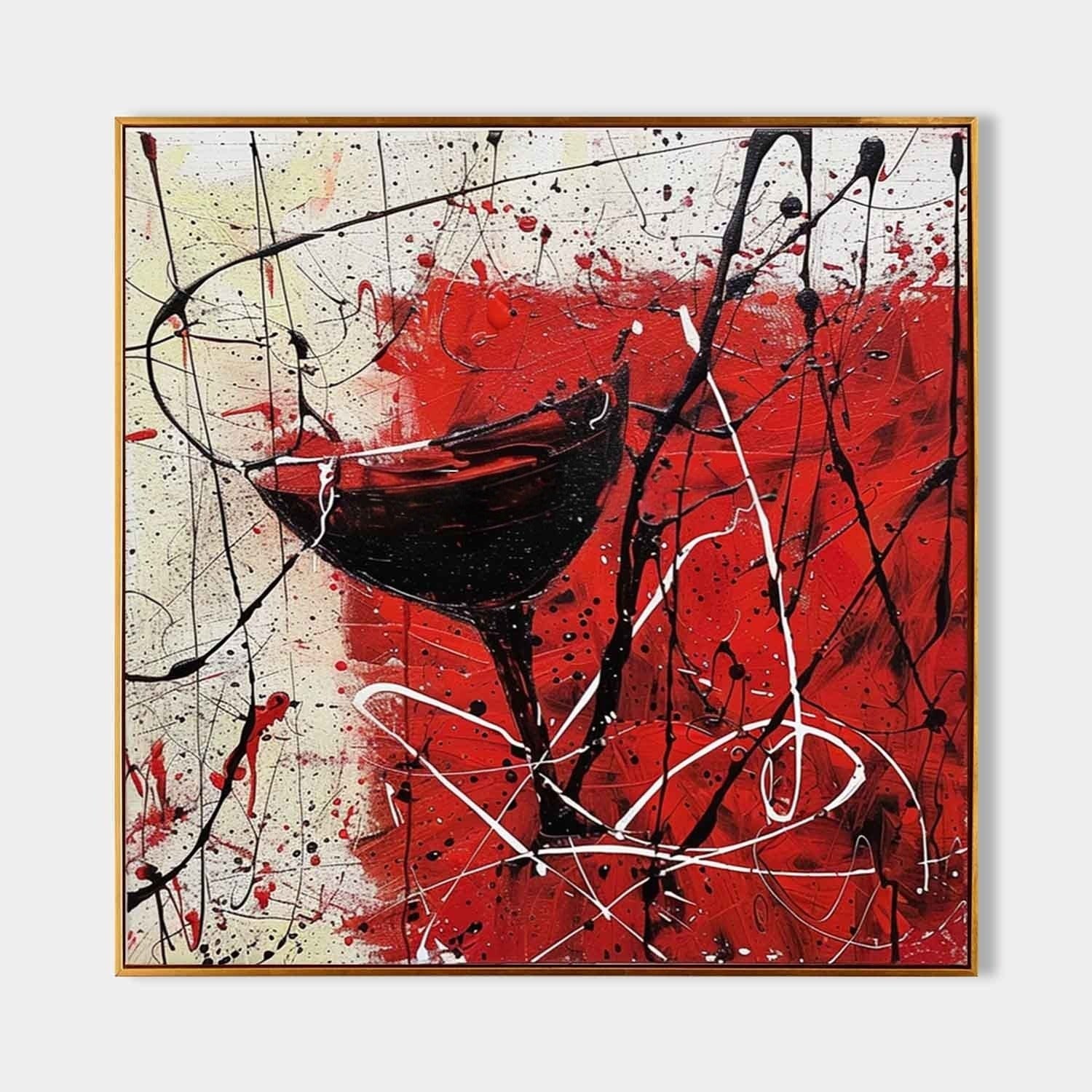 Wall Art Bold Textured Abstract Wine - Neutralighting