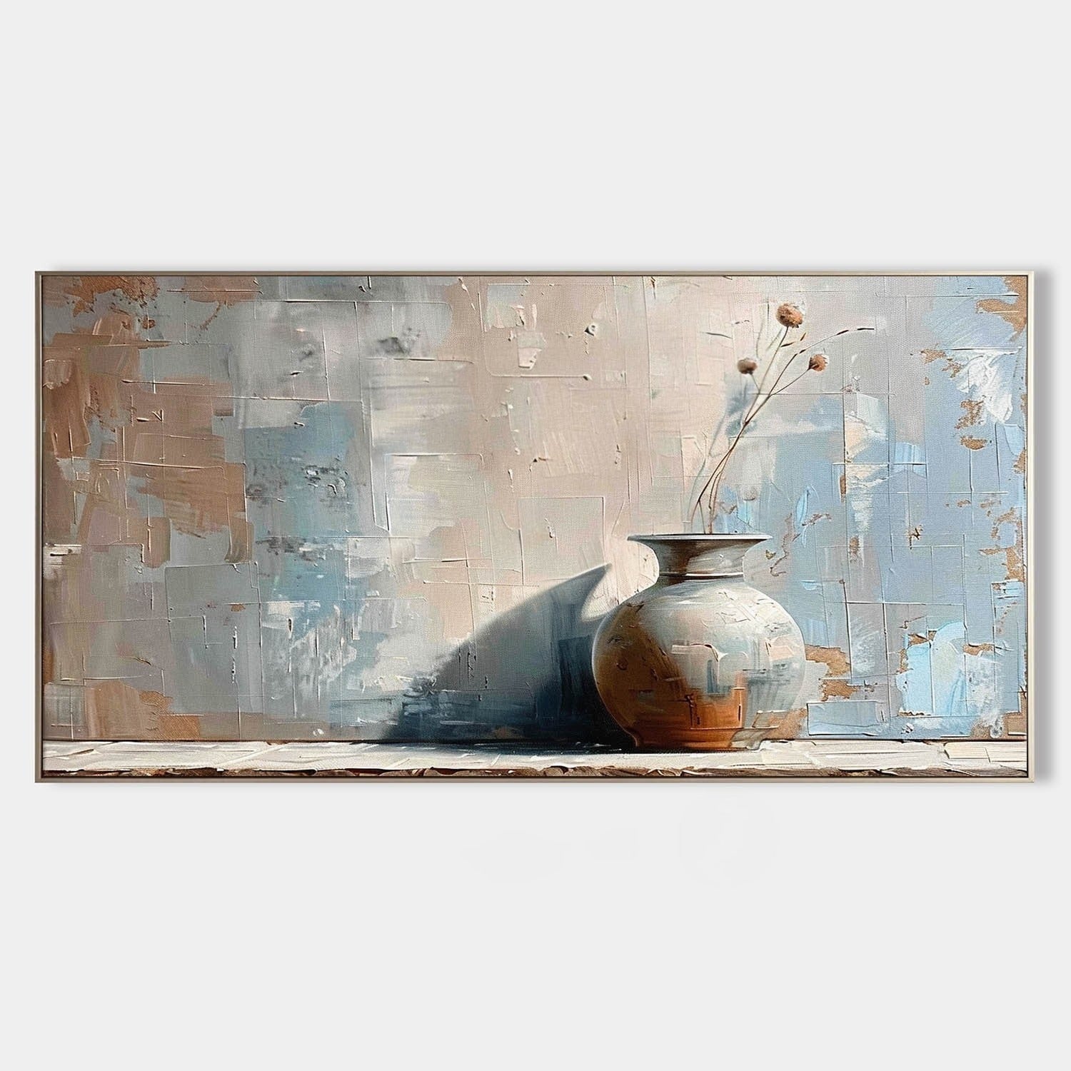 Wall Art Panoramic Ceramic Vase Still Life - Neutralighting