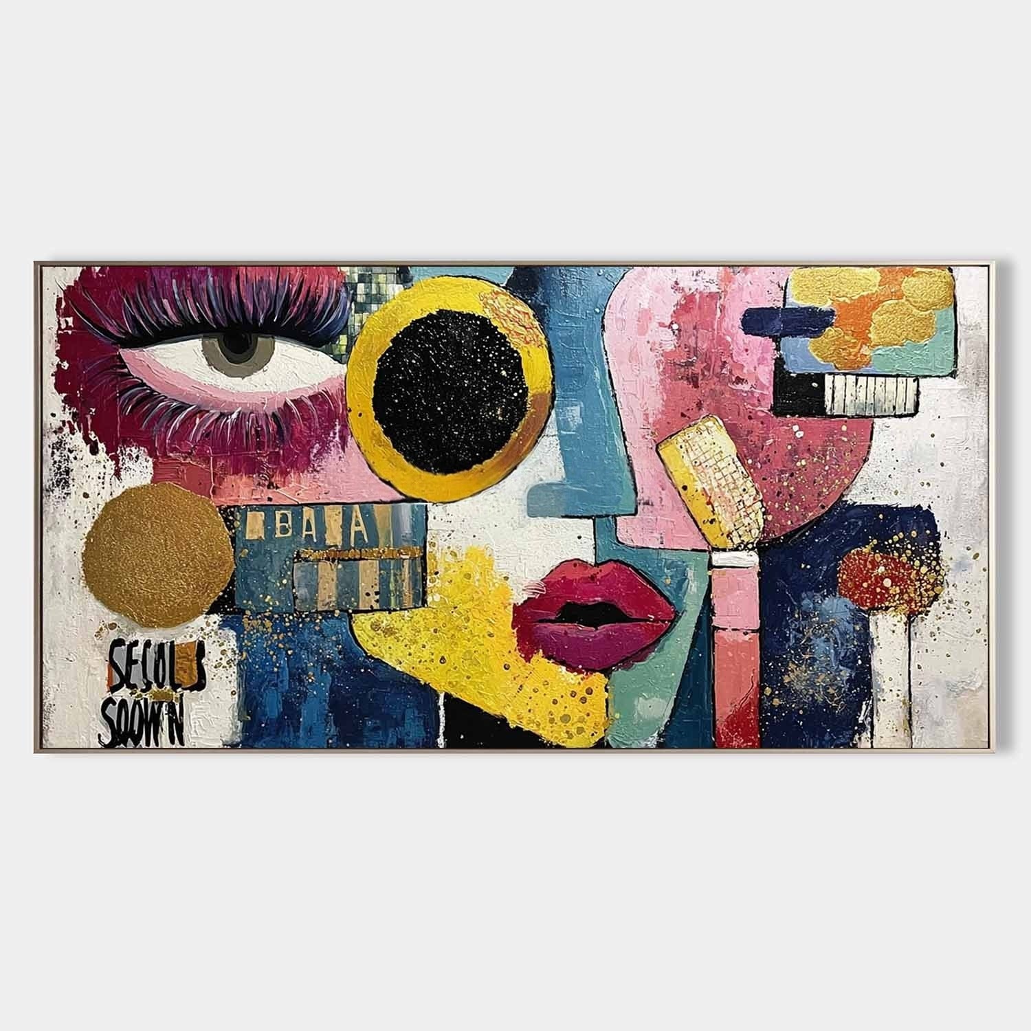 Cubist Pop Art Abstract Face Painting - Neutralighting