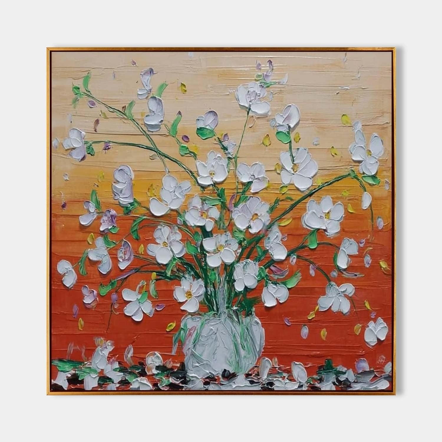 Floral Bouquet 3D Impasto Painting - Neutralighting