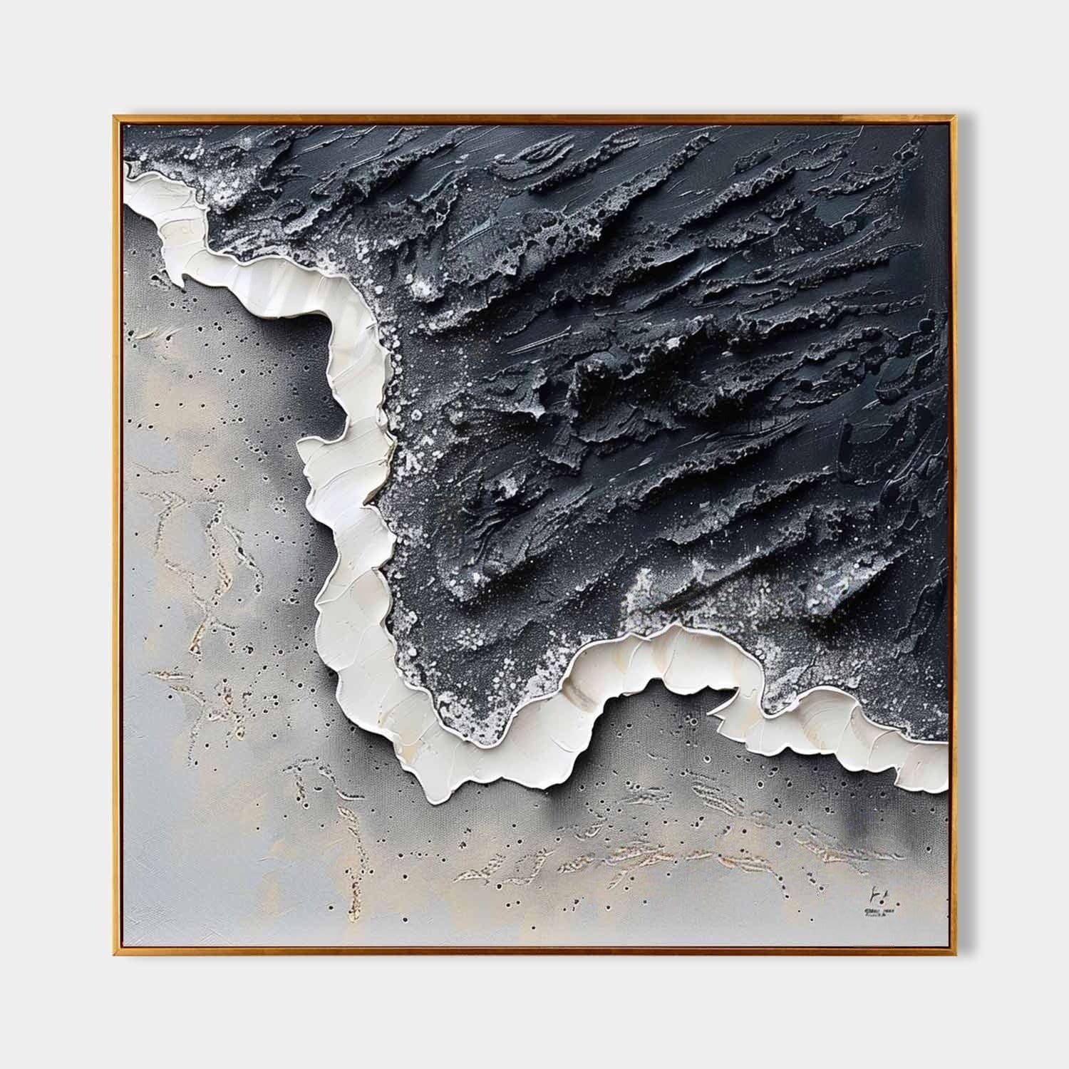 Wall Art Monochrome Coastal Wave - Neutralighting