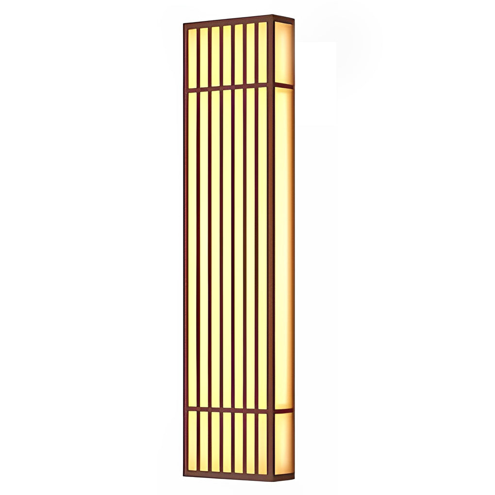 Grateful Retro Vertical Stripe Grid Steel Outdoor Wall Lamp