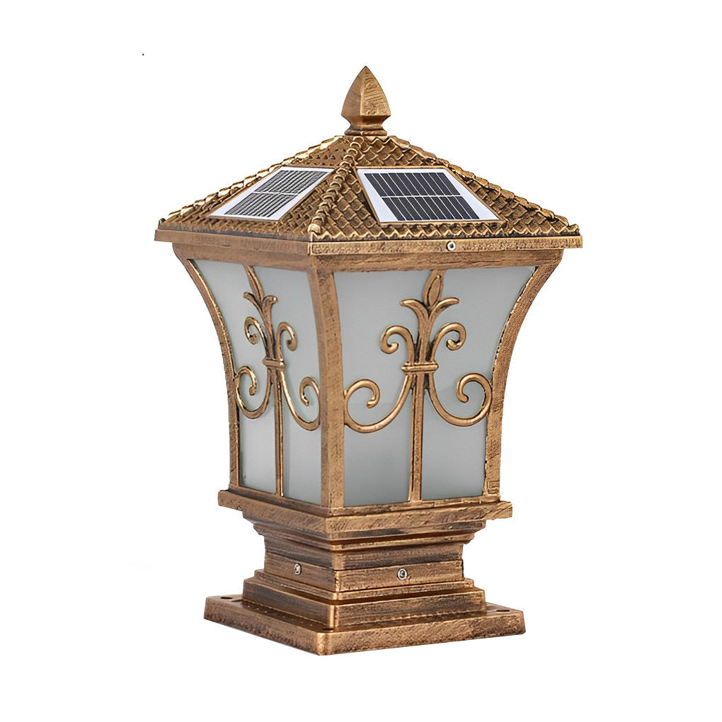 Leon Vintage Automatic Outdoor Fence Post Lights