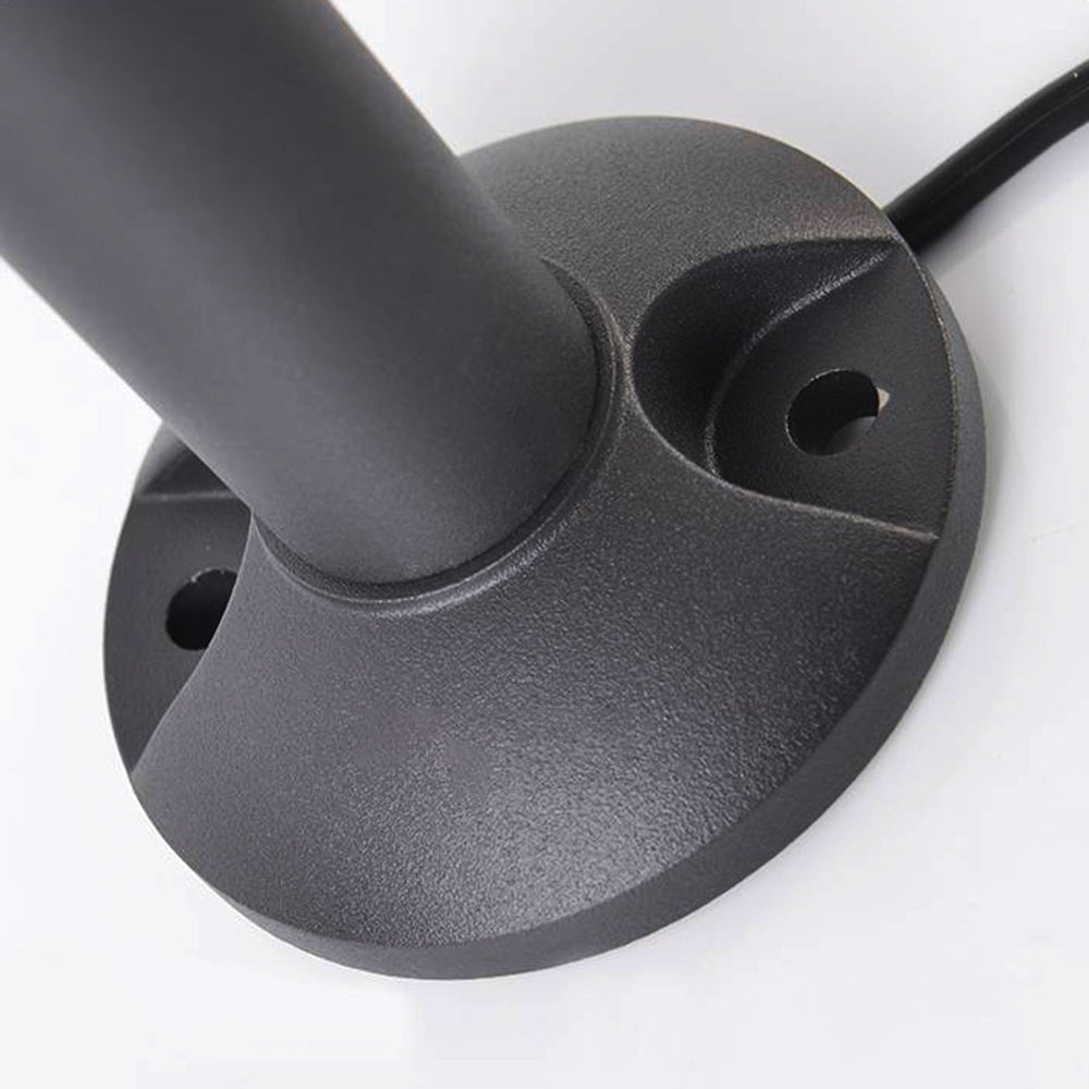 Ray Modern Metal Frisbee Shaped Lampholder Outdoor Path Light, Black - Neutral Decor