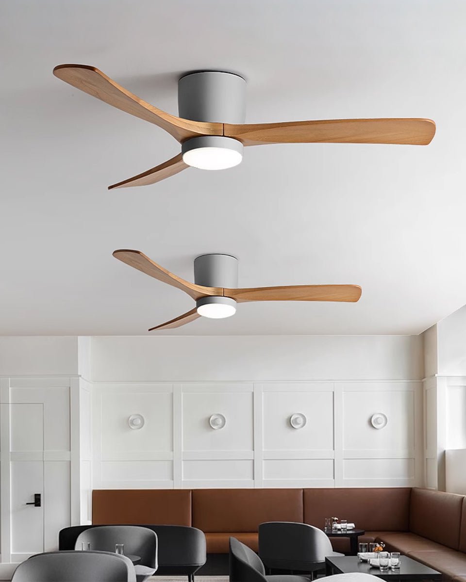 Nordic Wooden Ceiling Fan Light-Neutral Decor