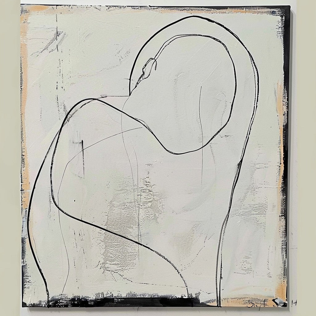 Wall Art Minimalist Embrace Abstract - Neutralighting