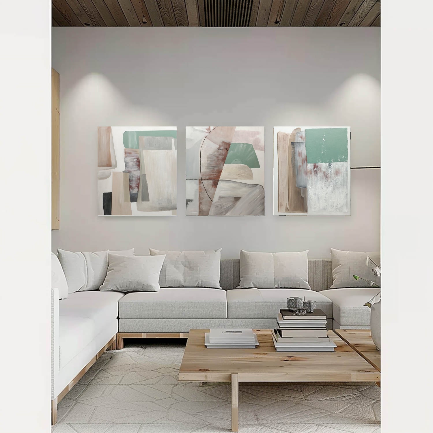 Abstract Painting Set Of 3 SP158 - Neutralighting
