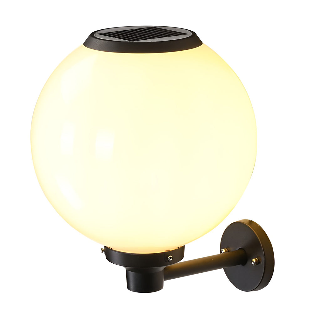 Silver Round LED Modern Outdoor Wall Lamp