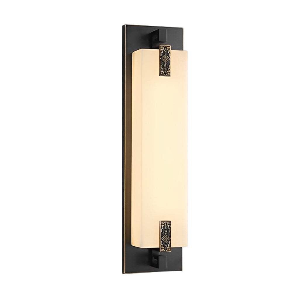 Frank LED Classic Retro Copper Marble Outdoor Wall Lights