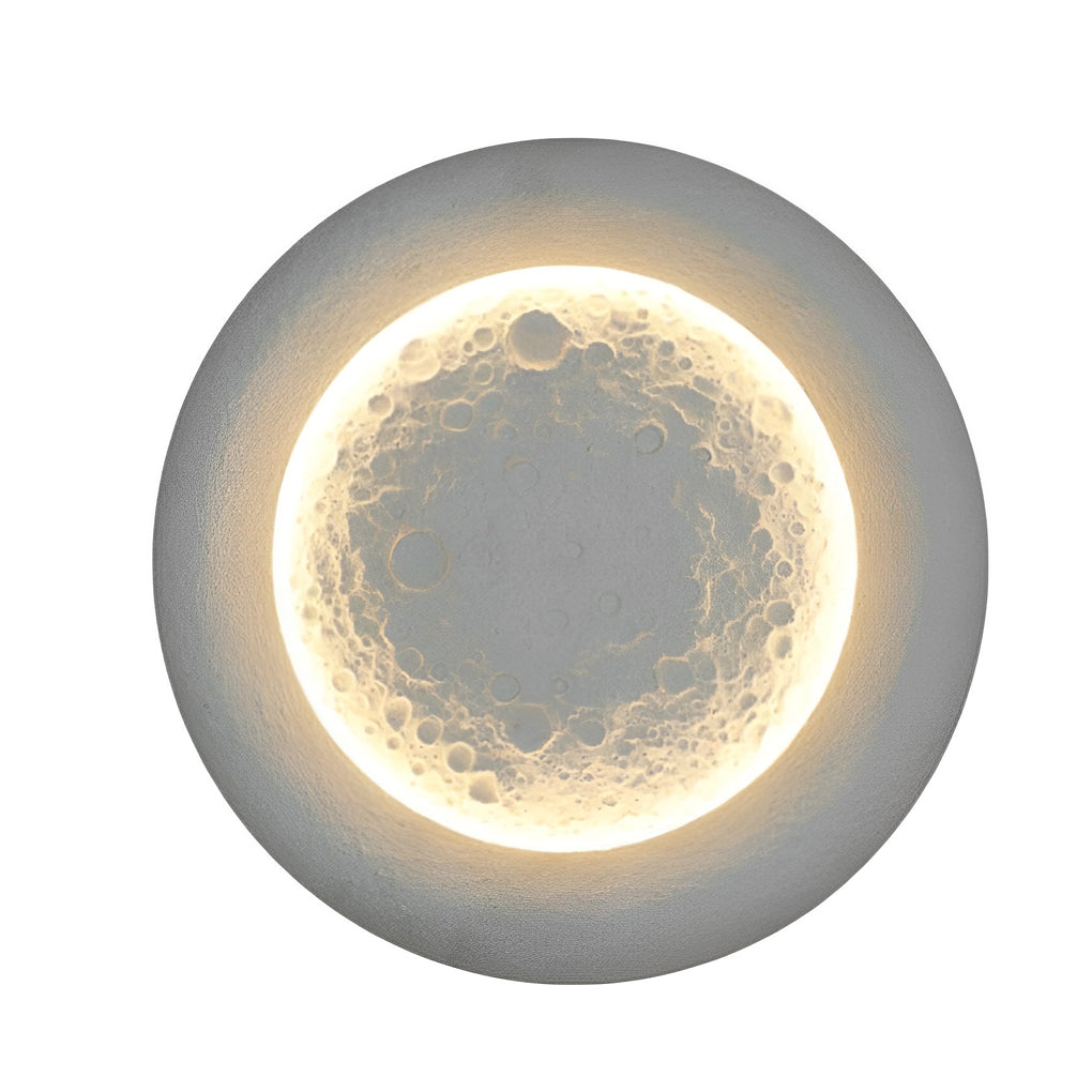 Darlne Moon Craters Design LED Concrete Outdoor Wall Lamp