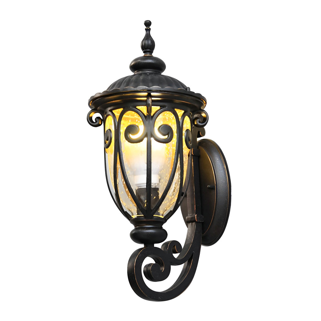 Edan Antique Seeded Glass Outdoor Wall Light
