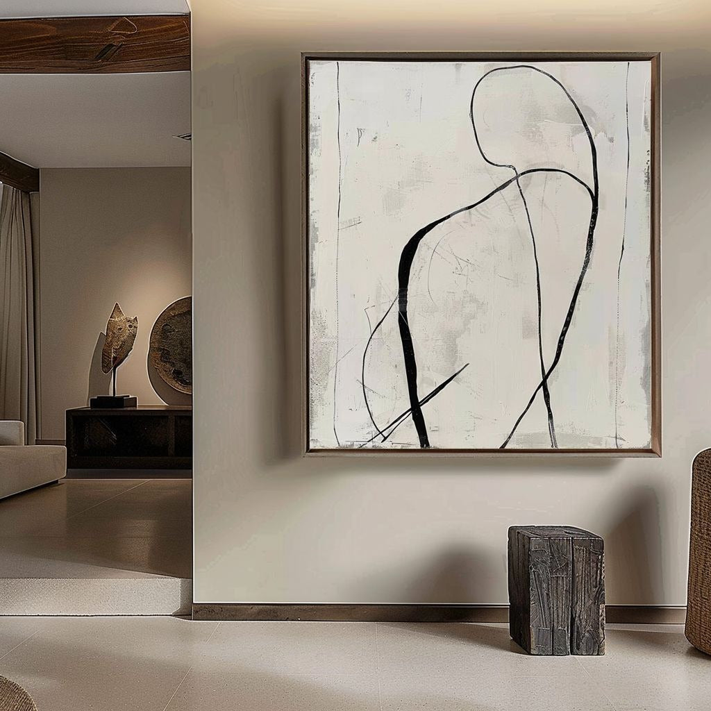 Wall Art Minimalist Abstract Figure - Neutralighting