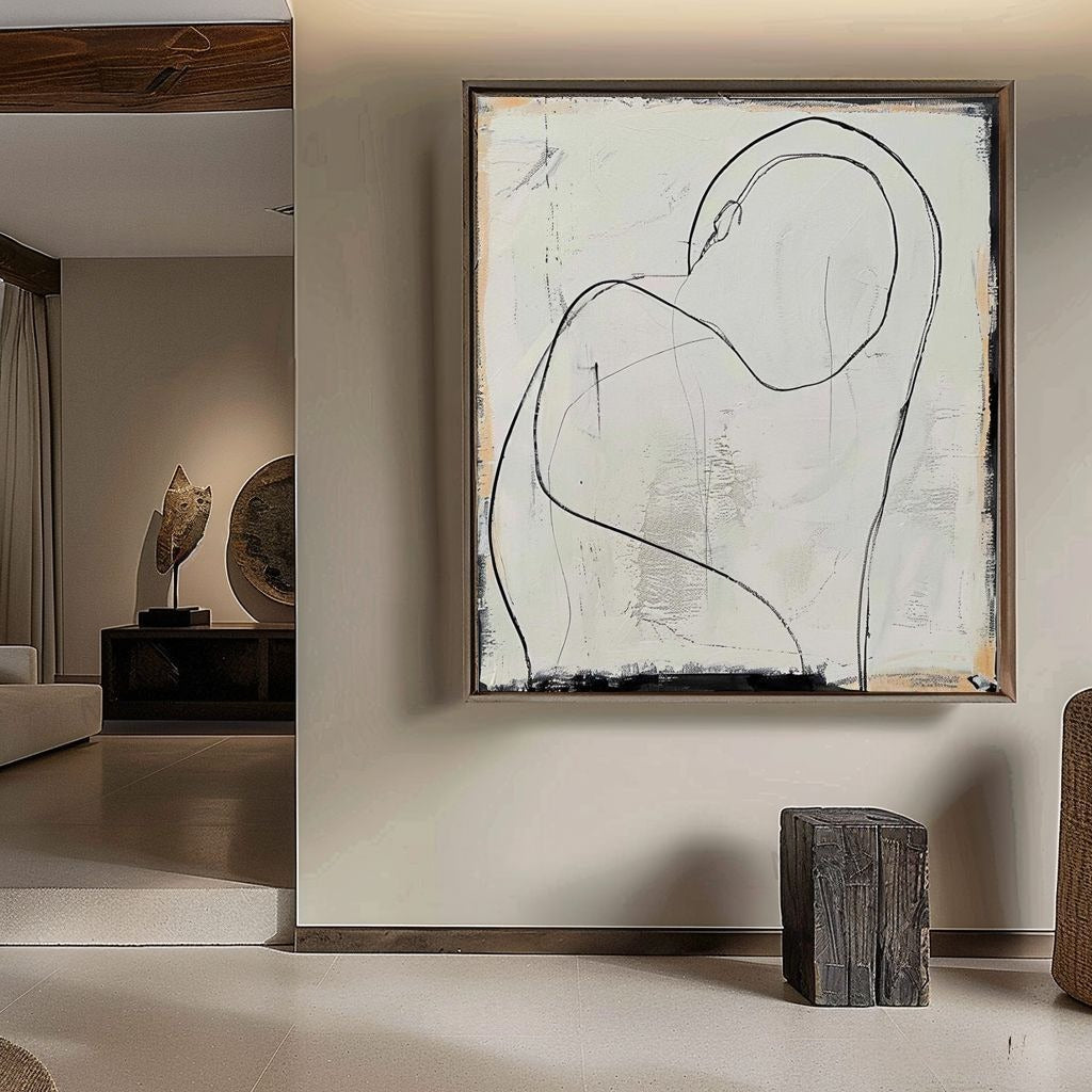 Wall Art Minimalist Embrace Abstract - Neutralighting