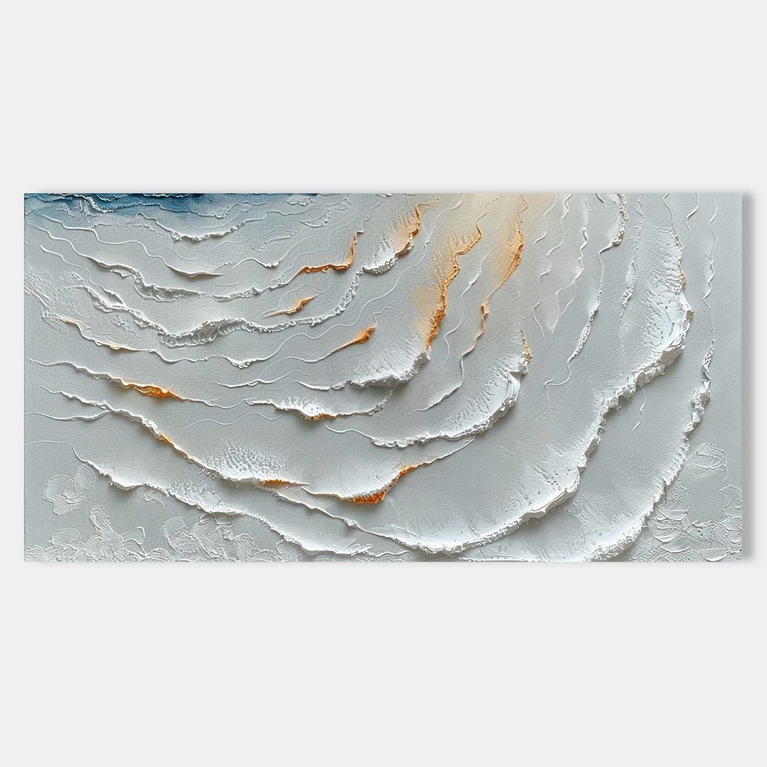 Wall Art Serene Abstract Ocean Wave Canvas - Neutralighting