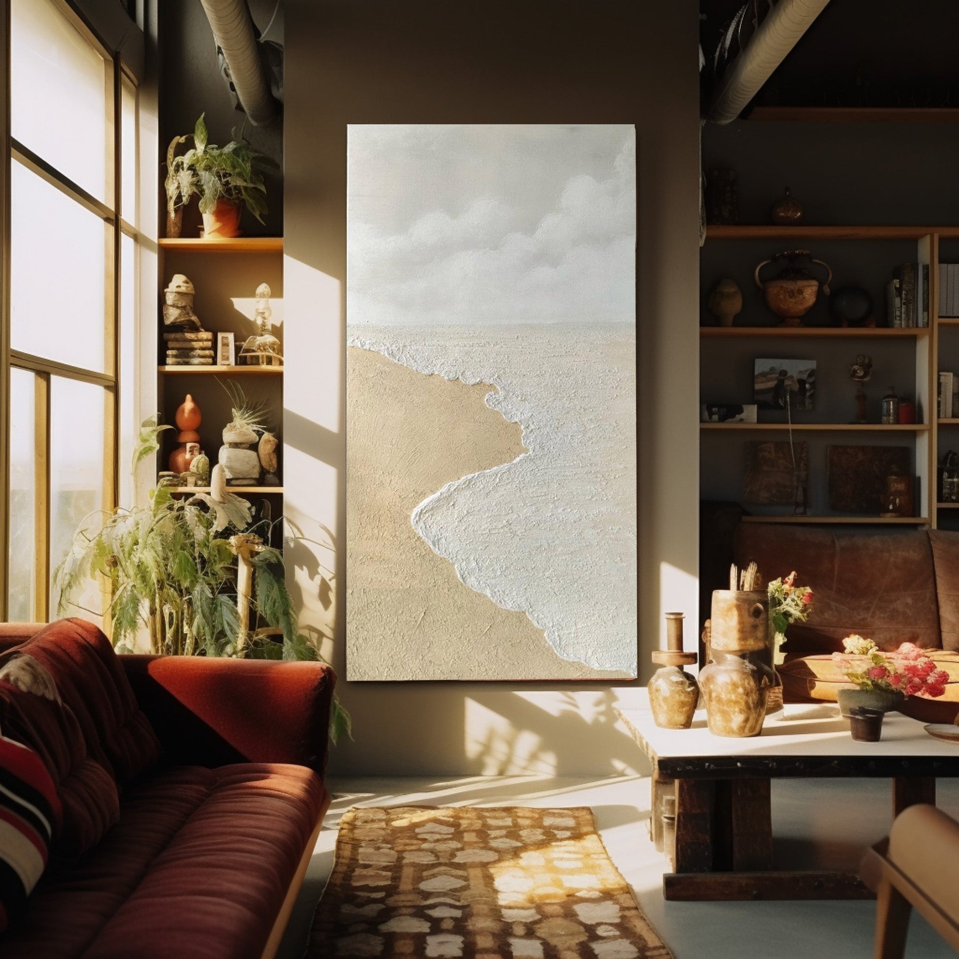 Plaster Art Texture Painting SG253 - Neutralighting