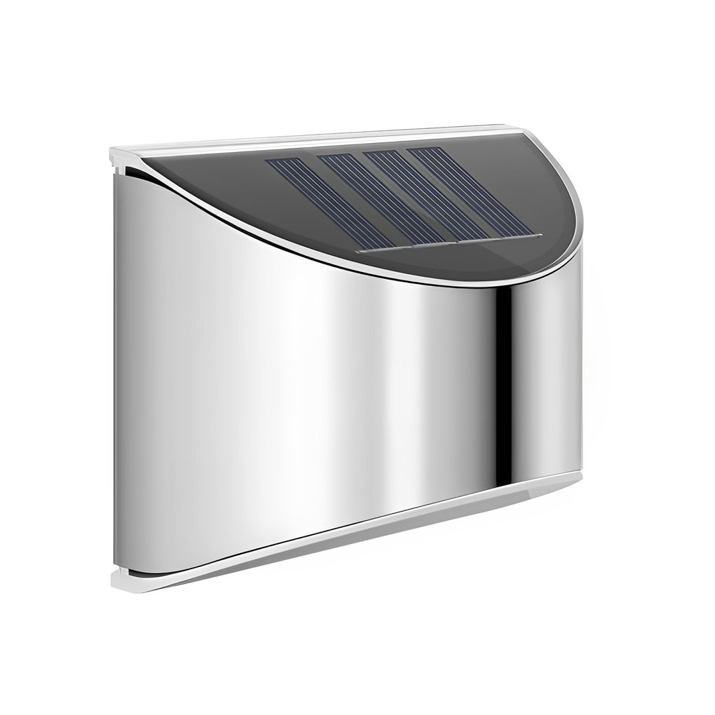 Lacy Minimalist Silver Modern Solar Stainless Steel Wall Lamp