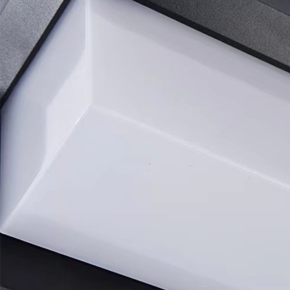 Ray Modern Sensor Rectangular Metal Outdoor Wall Lamp, Black/White - Neutral Decor