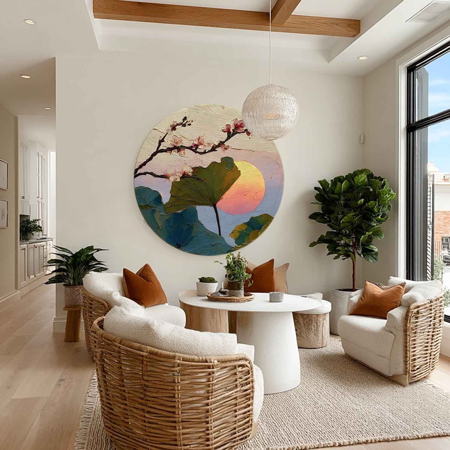 Wall Art Cherry Blossom Lotus Pink - Neutralighting