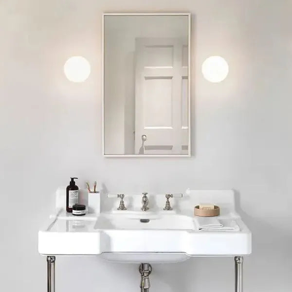 Valentina Modern Globe Shape Vanity Metal Glass LED Wall Lamp - Neutral Decor