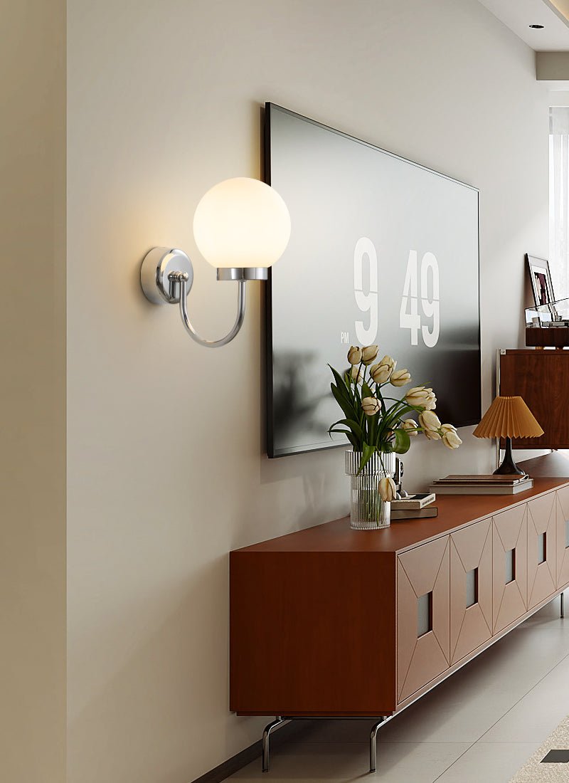 Varnys Chrome Wall Sconce-Neutral Decor