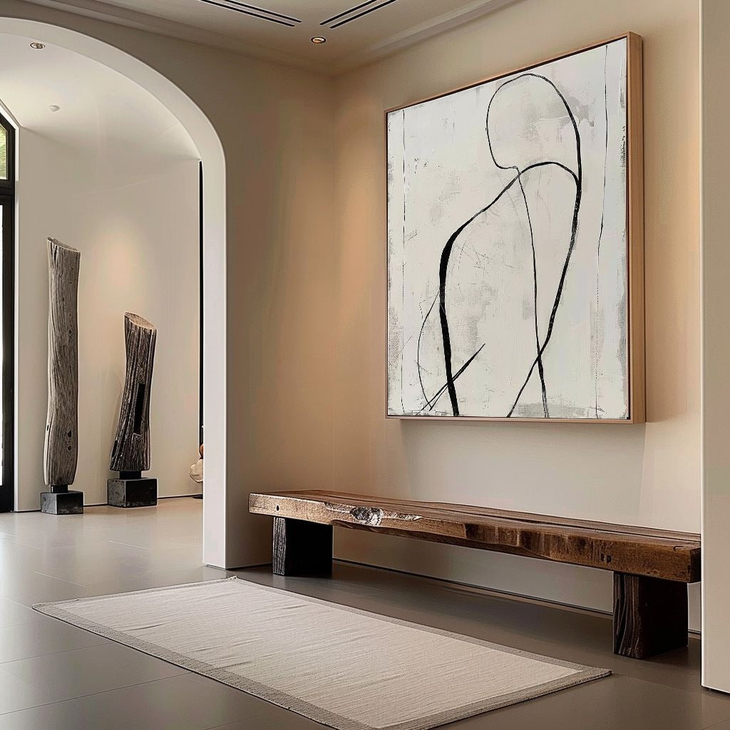Wall Art Minimalist Abstract Figure - Neutralighting