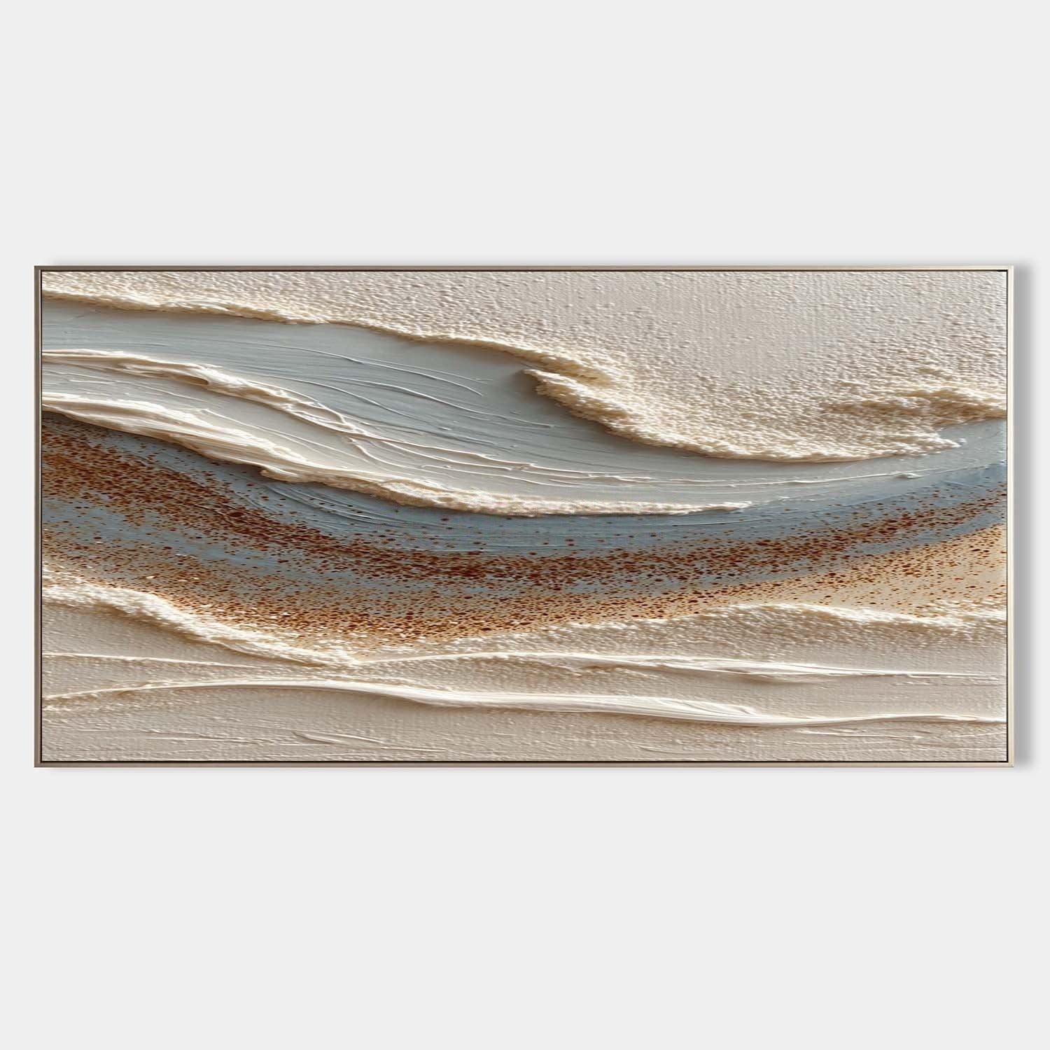 Wall Art Abstract Coastal Sand Wave Beige - Neutralighting