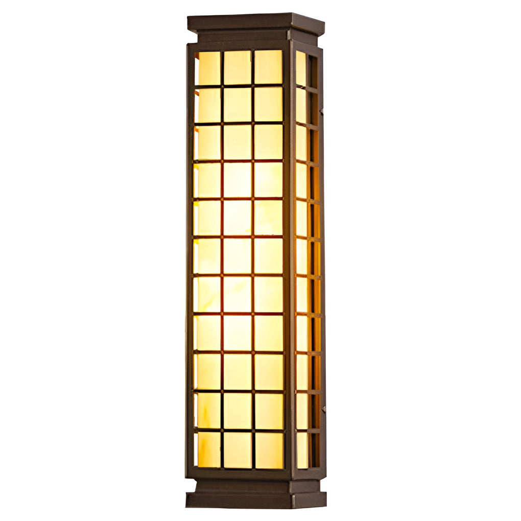 Horace Classic Rectangular Vintage Marble Outdoor Wall Lights