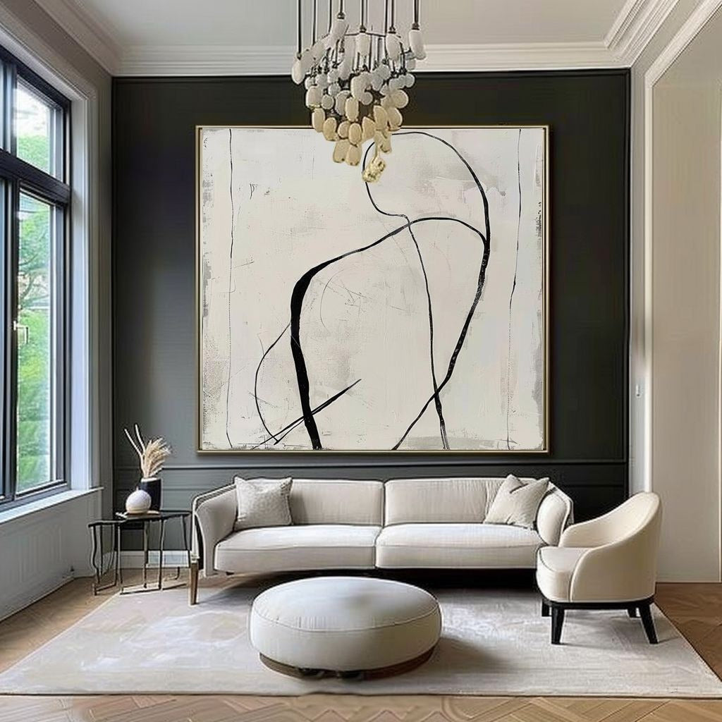 Wall Art Minimalist Abstract Figure - Neutralighting