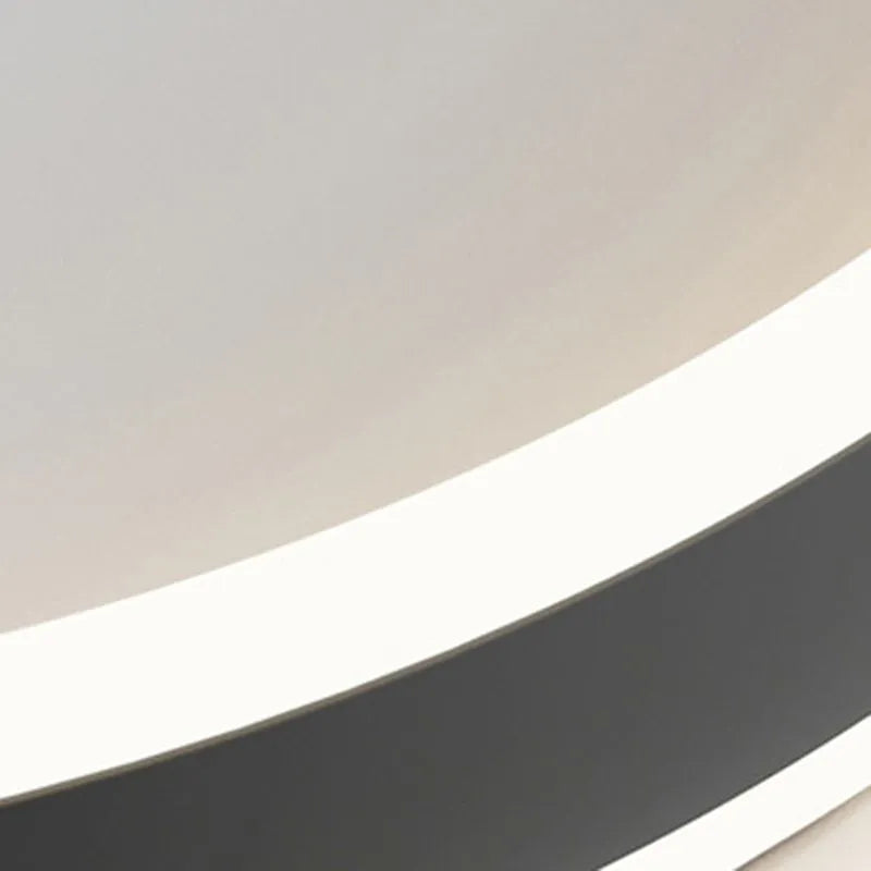 Arisha Modern Round Led Metal Flush Mount Ceiling Light, White/Black - Neutral Decor