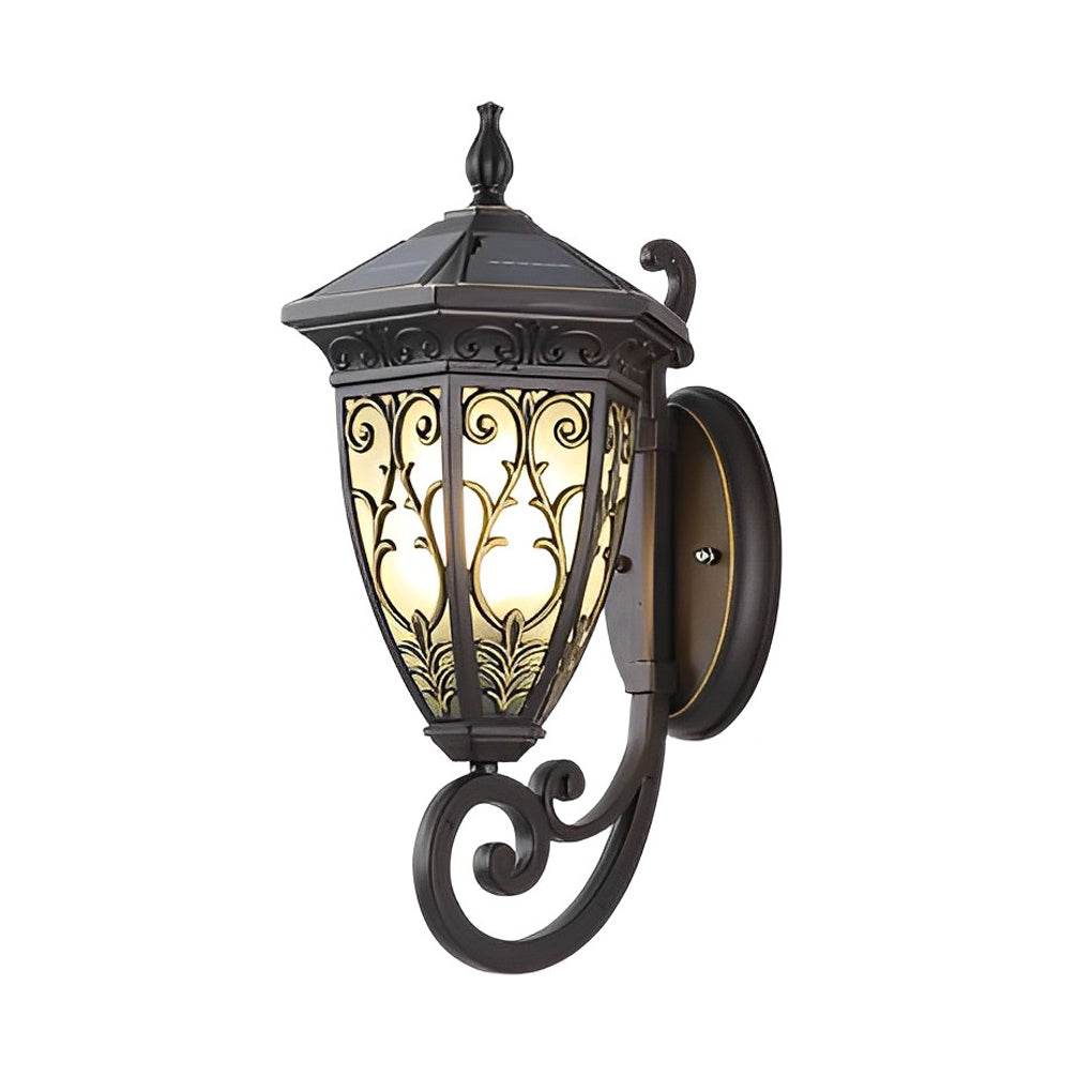 Melvina Vintage Flower American Outdoor Wall Lamp