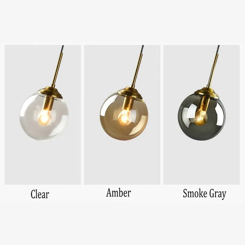 Valentina Designer Bubble Glass Pendant Light, Smoke/Clear/Amber - Neutral Decor
