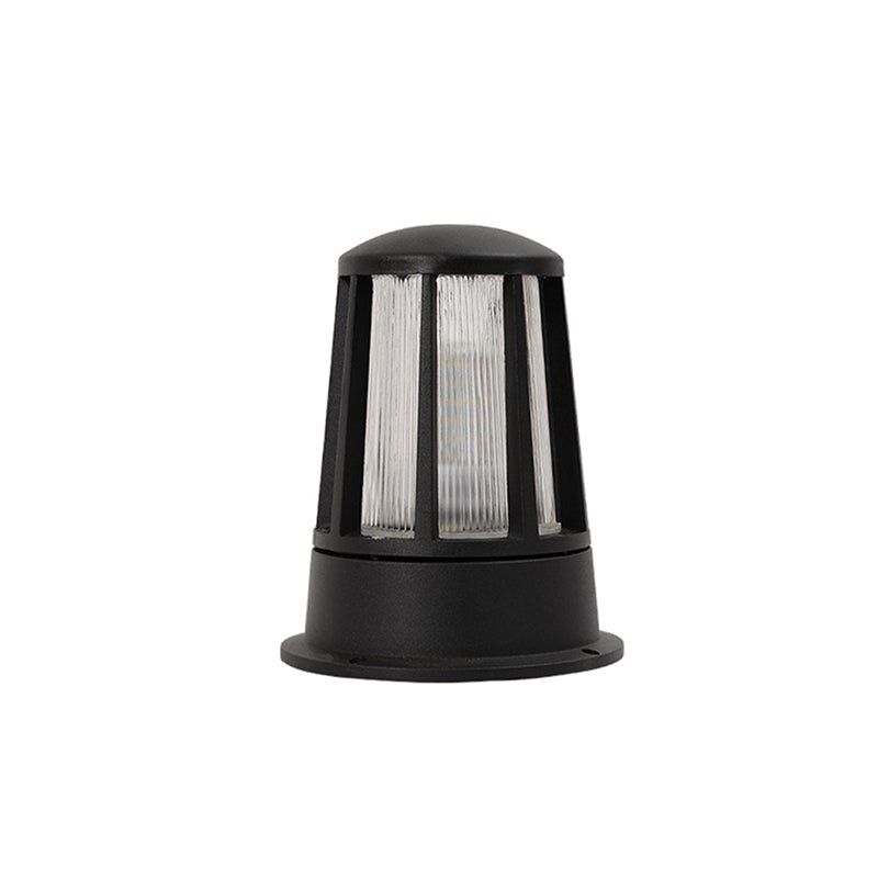 Annette Round Creative Modern Black Outdoor Pillar Lights