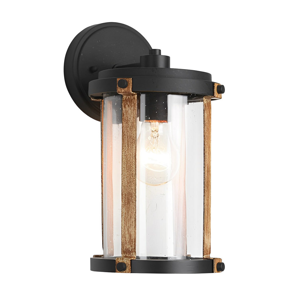 Ola Vintage Industrial Style Glass Outdoor Wall Sconces