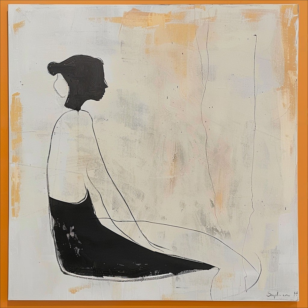 Wall Art Minimalist Textured Figurative - Neutralighting