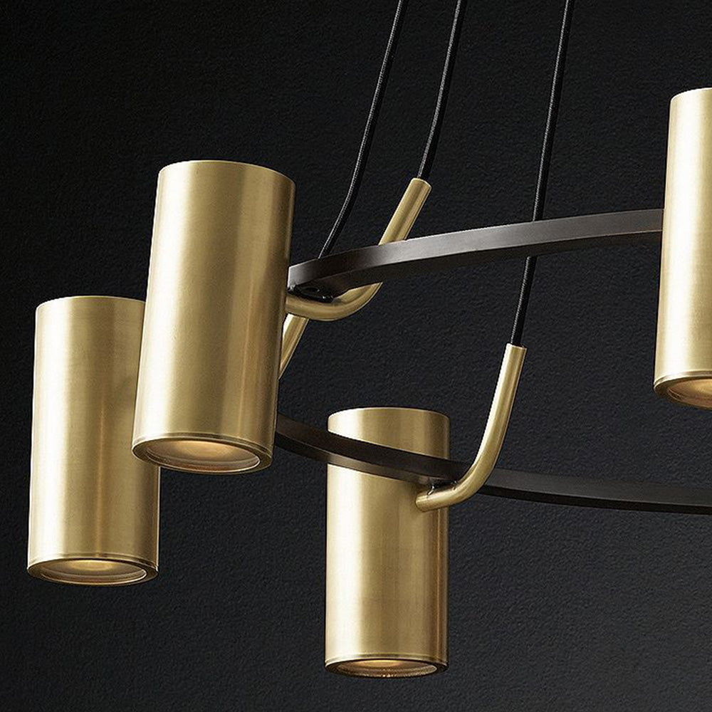 Arisha Modern Spotlight Metal Pendant Light, Gold - Neutral Decor