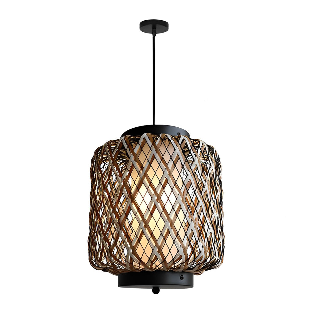 Orvee Rustic Modern Rattan Outdoor Pendants Lights