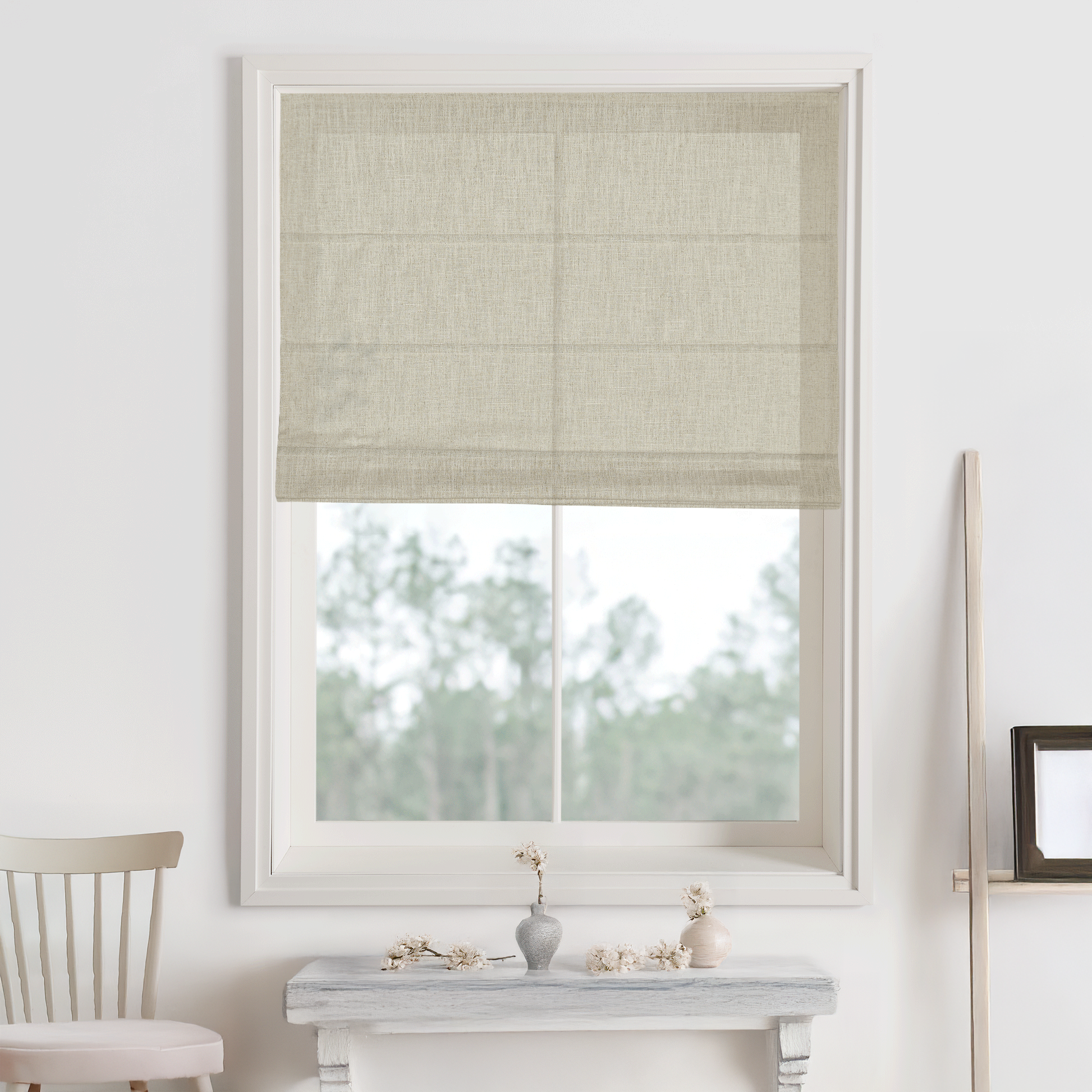 Bella Cotton Roman Shades & Blinds-Neutral Decor