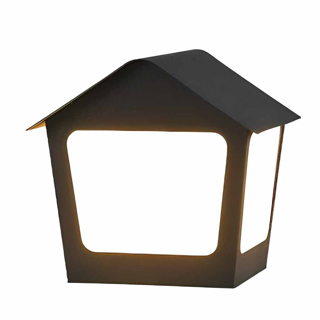 Gida Cottage Shaped LED Modern Outdoor Post Pillar Light