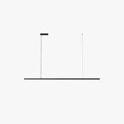 Arisha Minimalist Linear Metal Pendant Light, White/Black - Neutral Decor