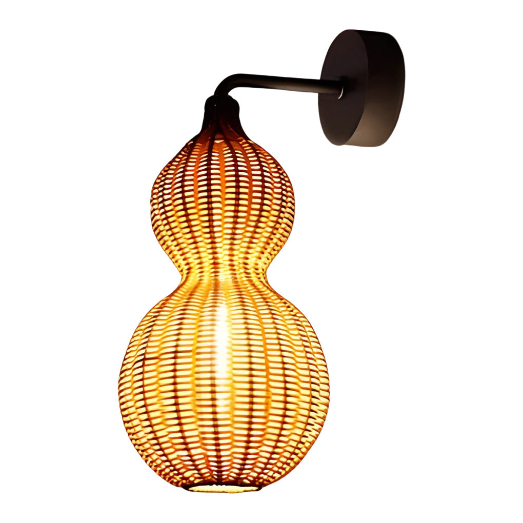 Bata Woven Gourd Rattan Outdoor Pendant Light