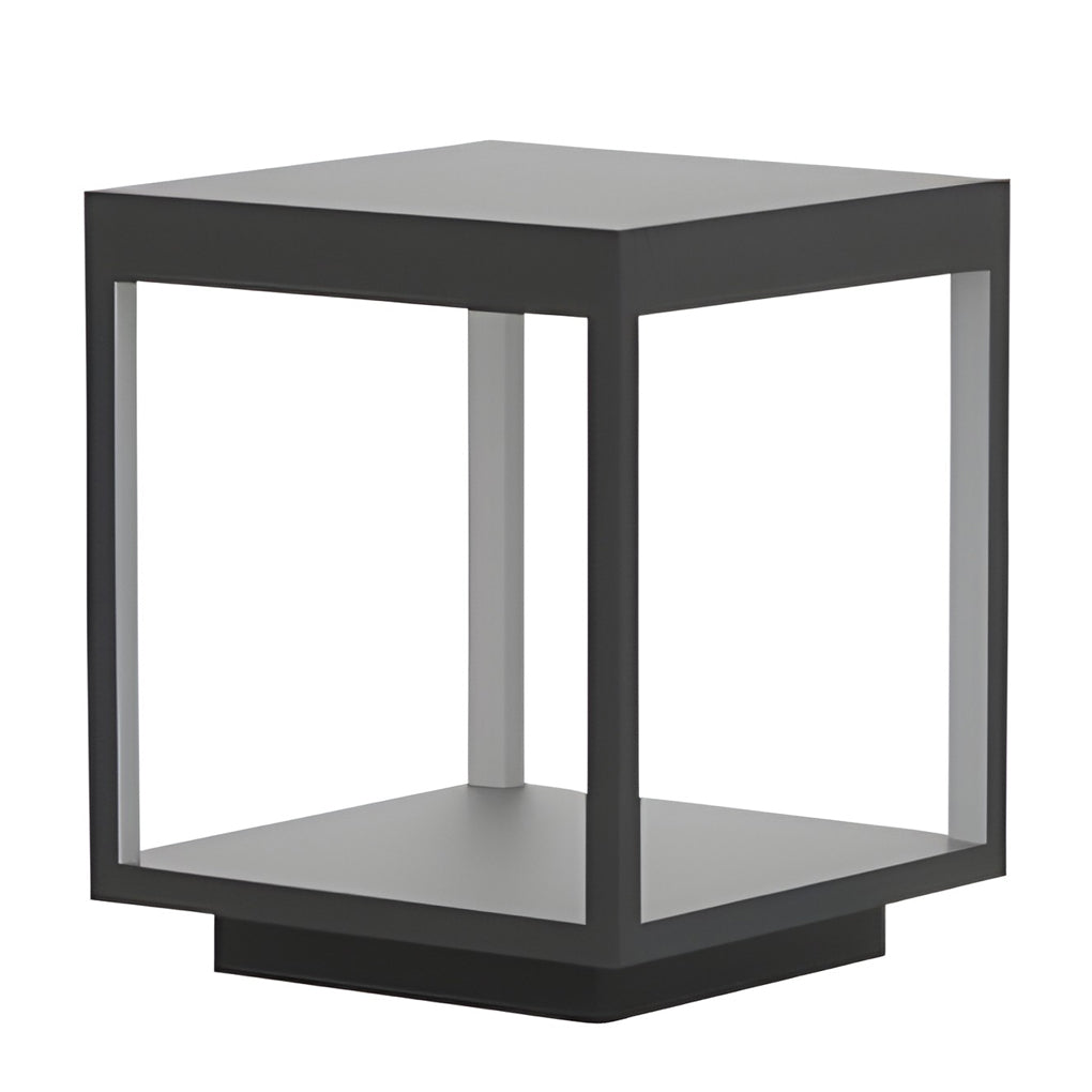 Diane Modern Frame Pier-Mounted Steel Outdoor Post Light