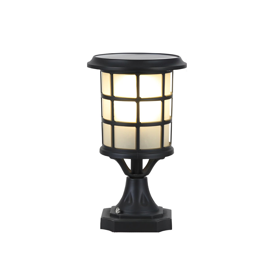 Stacy Round Cage LED Modern Outdoor Fence Post Lights